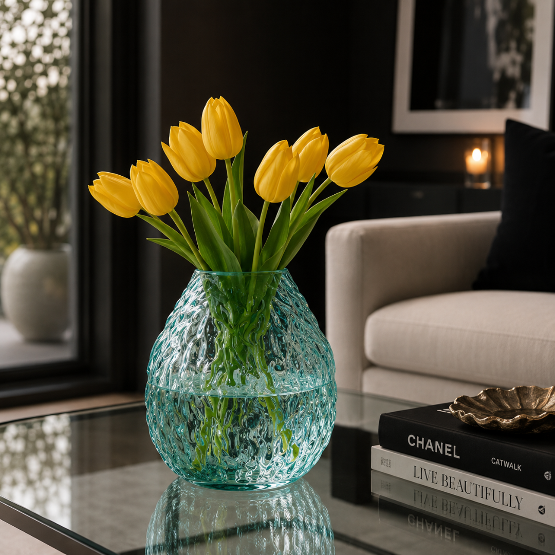 Vase bleu turquoise