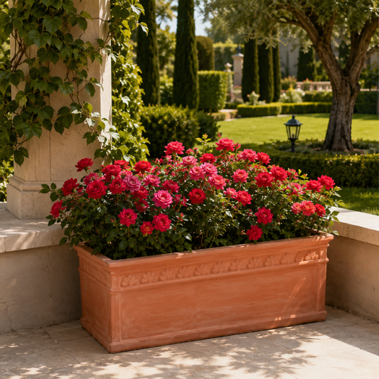 Jardinière terre cuite 100 cm