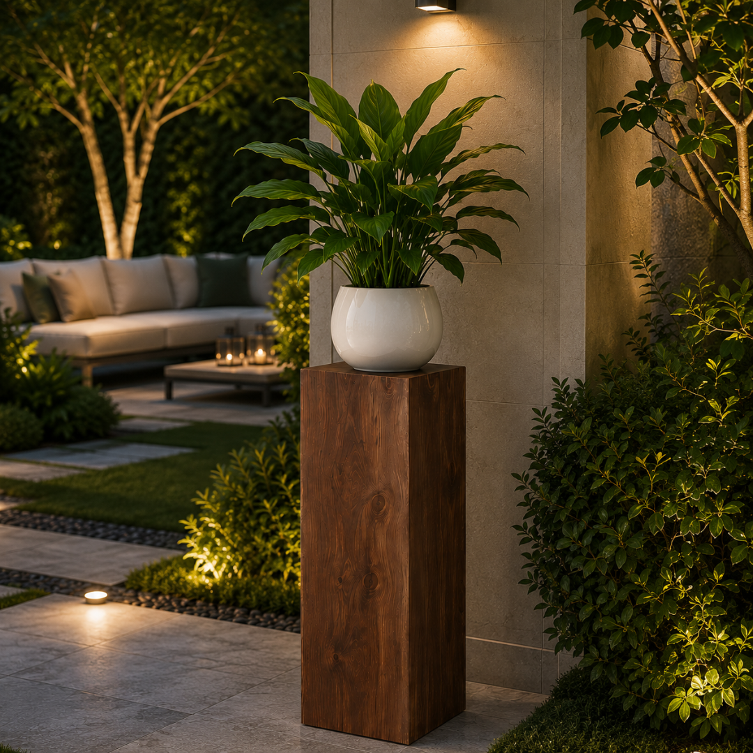 Colonne en bois pour plante