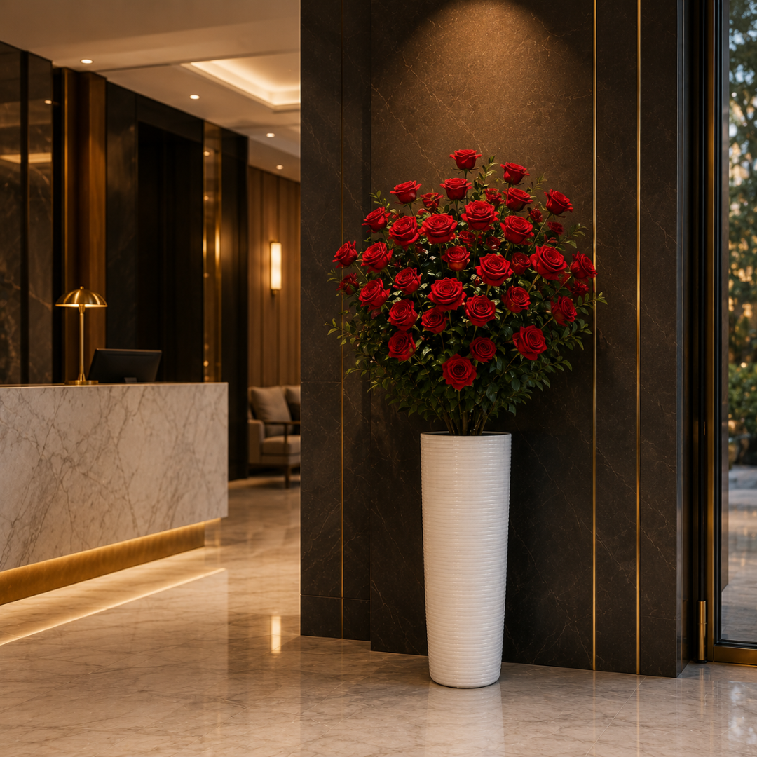 Grand vase blanc 60 cm