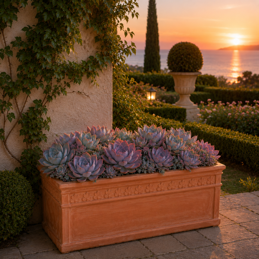 Jardinière terre cuite 100 cm