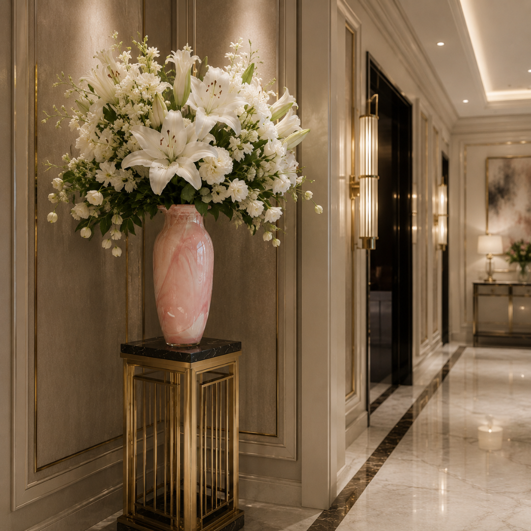 Grand vase rose