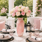 Grand vase rose