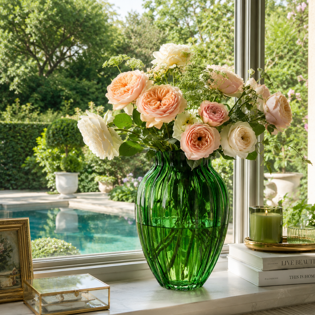 Vase vert foncé