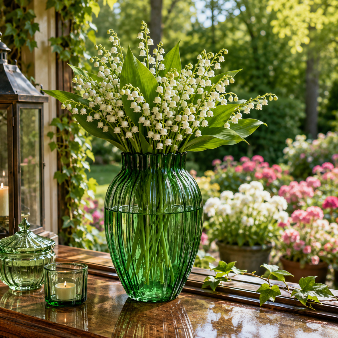 Vase vert foncé