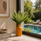 Vase jaune moutarde