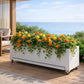 Grande jardinière sur roulettes