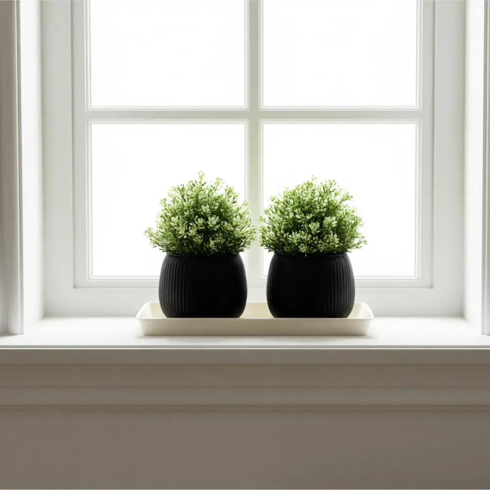 Coupelle rectangulaire pot de fleur - Beige