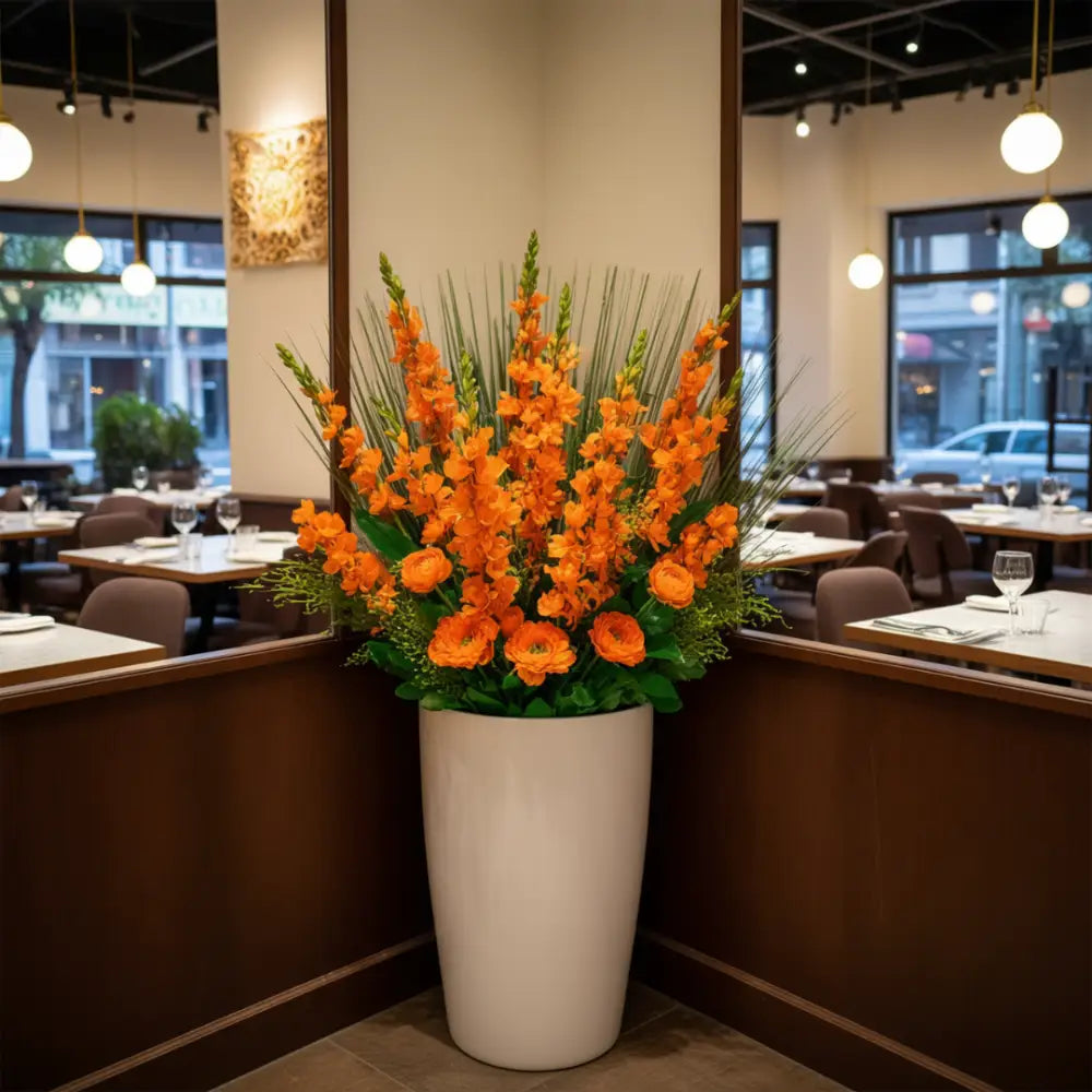 Grand pot de fleur avec réserve d’eau