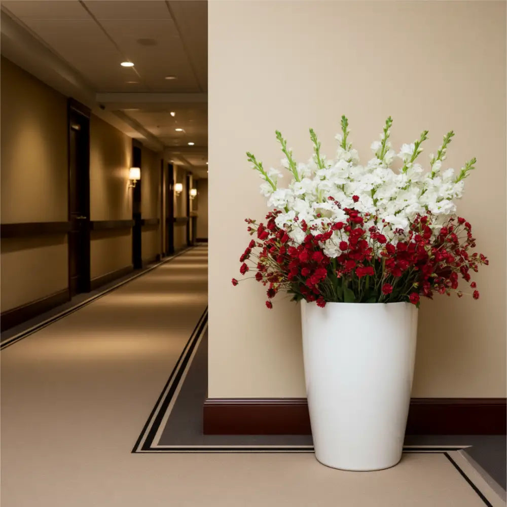 Grand pot de fleur avec réserve d’eau