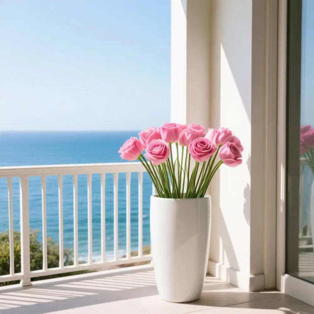 Grand pot de fleur avec réserve d’eau