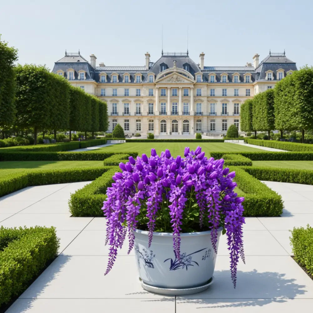 Grand pot de fleur blanc