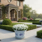 Grand pot de fleur blanc