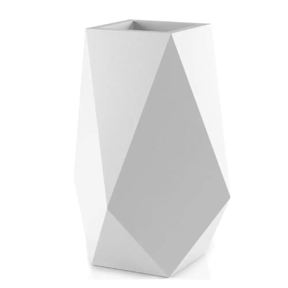 Grand pot de fleur blanc extérieur