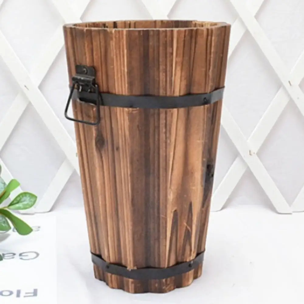 Grand pot de fleur bois