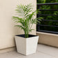 Grand pot de fleur carré extérieur