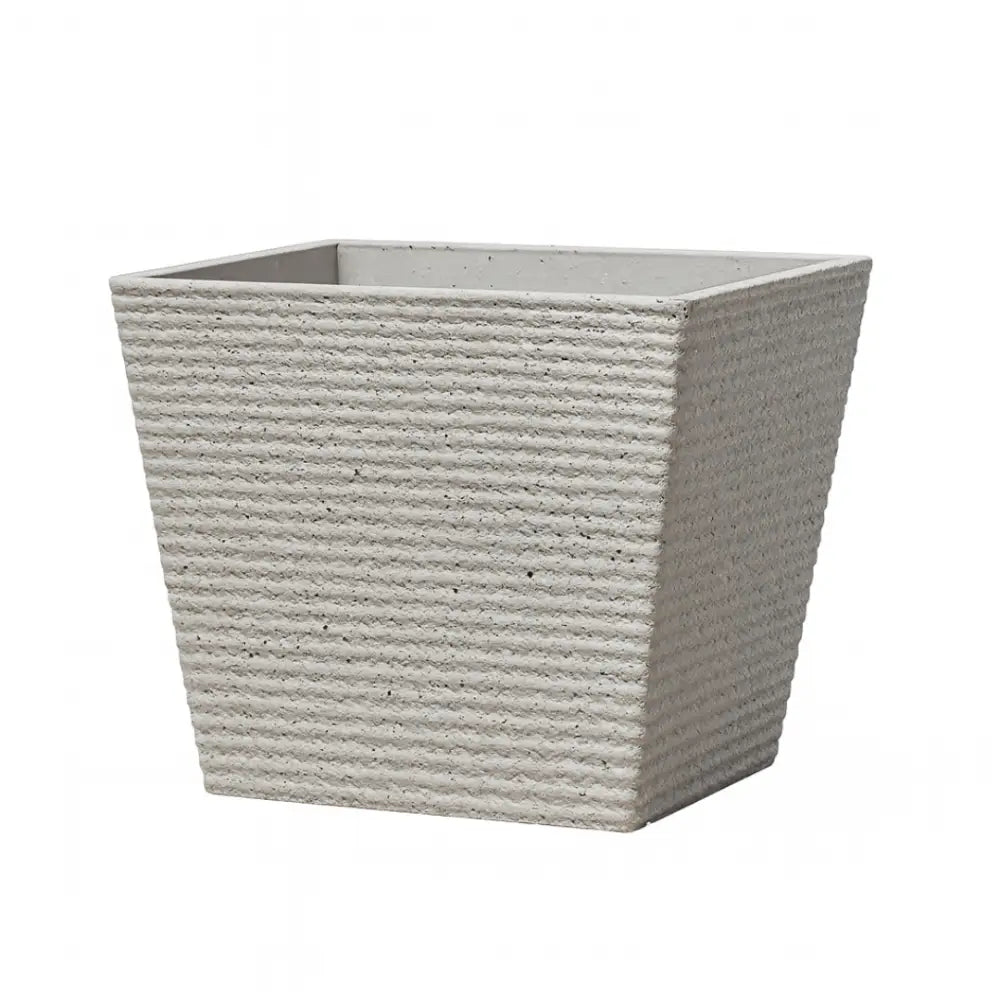 Grand pot de fleur carré extérieur Sable