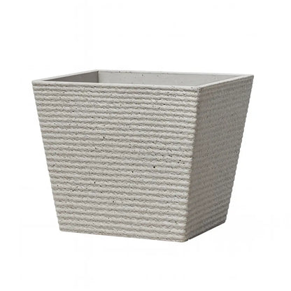 Grand pot de fleur carré extérieur Sable