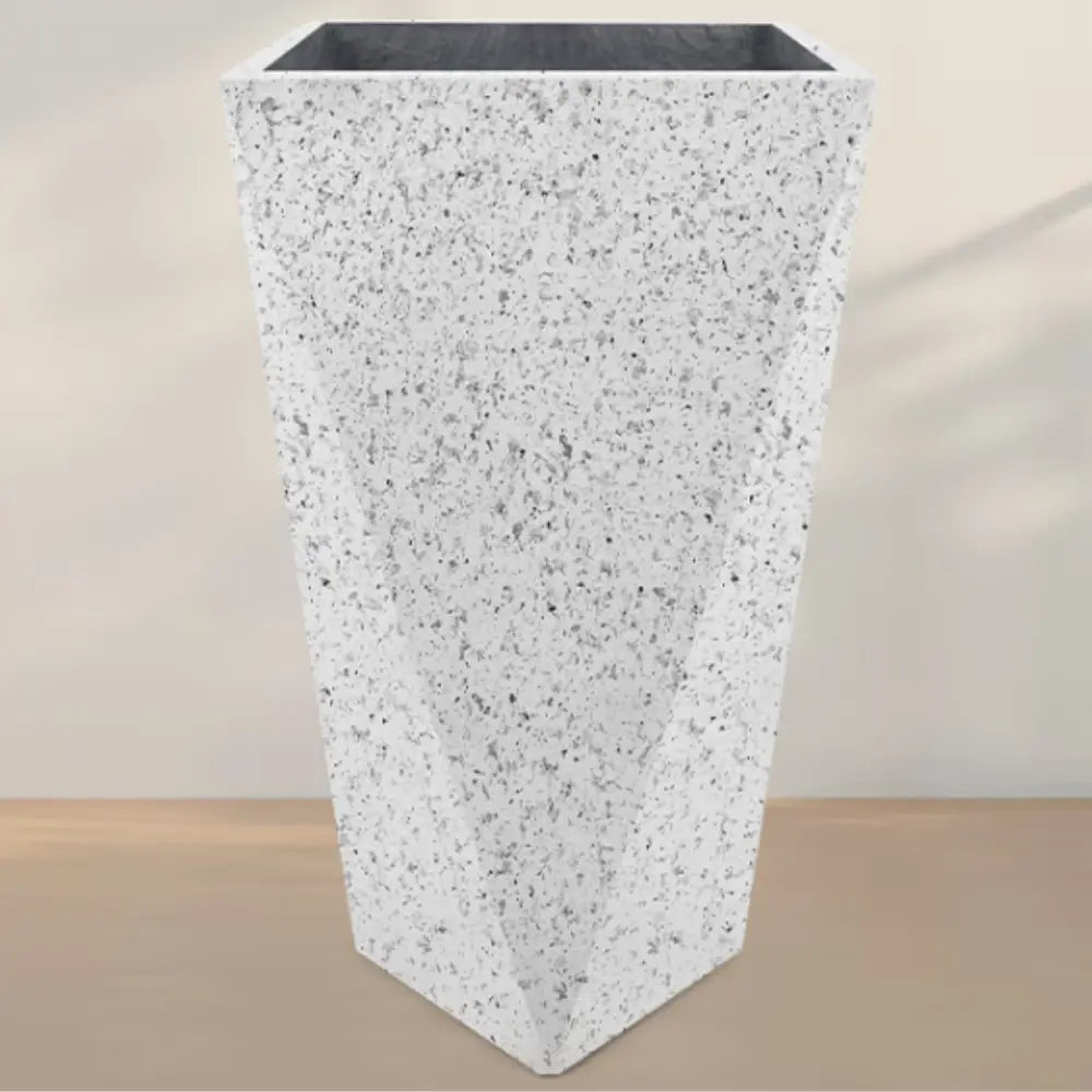 Grand pot de fleur de couleur - Blanc perle
