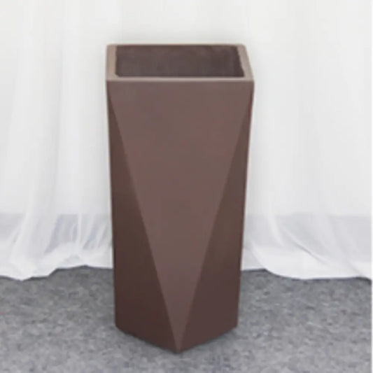 Grand pot de fleur de couleur - Marron