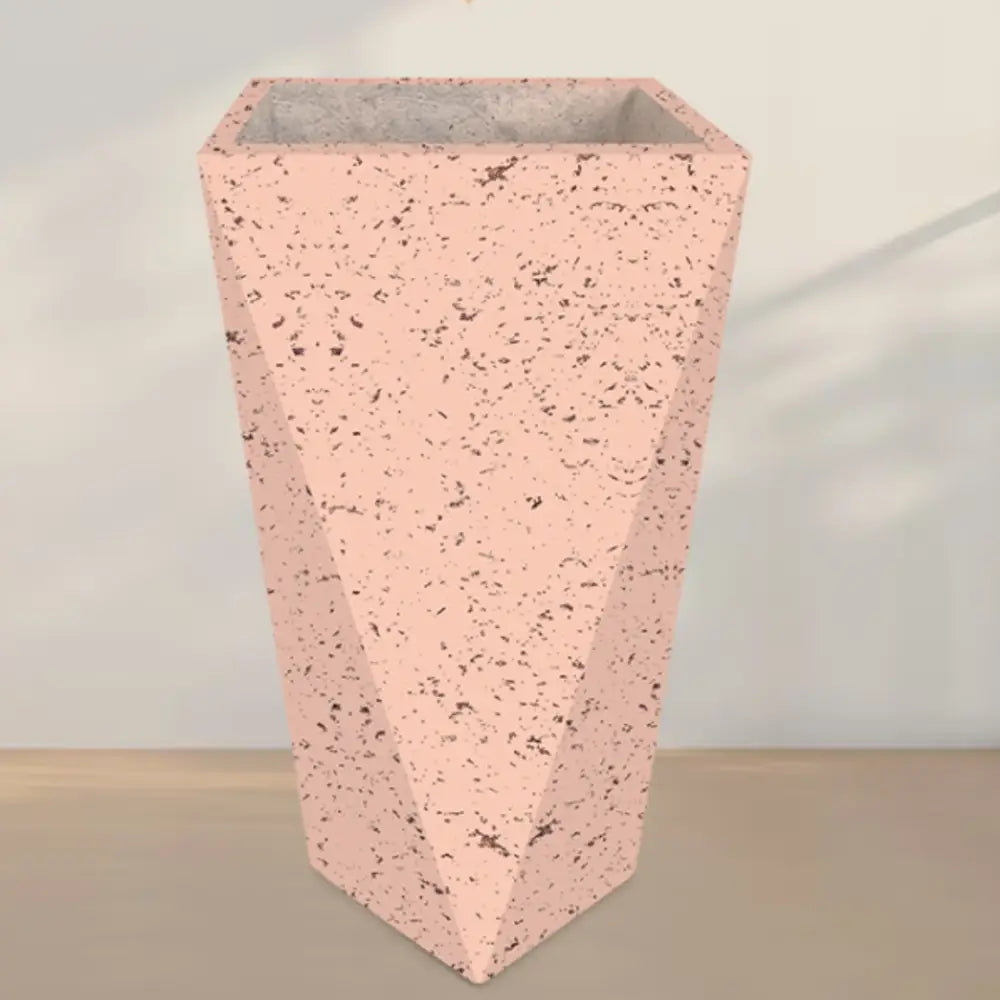 Grand pot de fleur de couleur - Rose cerise