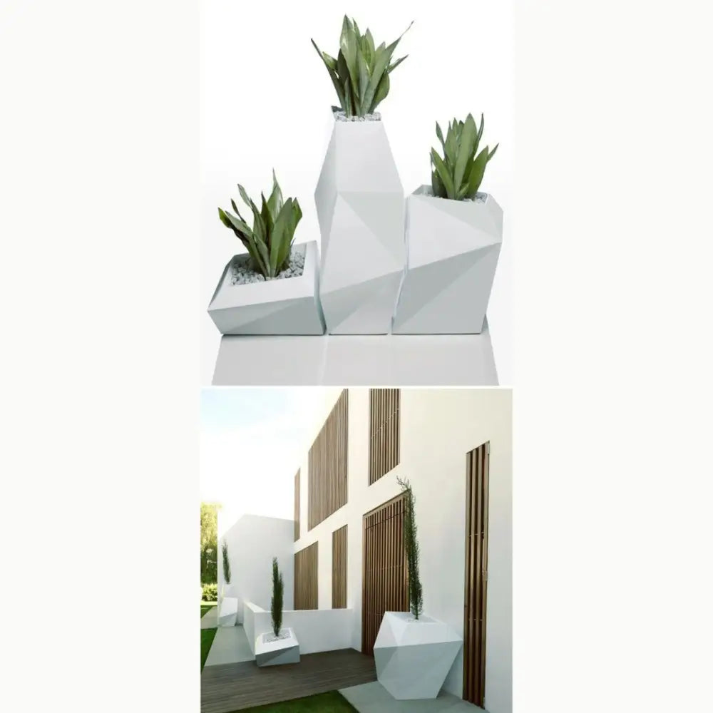 grand pot de fleur design extérieur