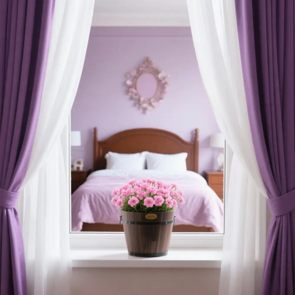 Grand pot de fleur en bois