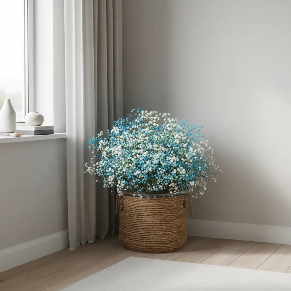 Grand pot de fleur en osier