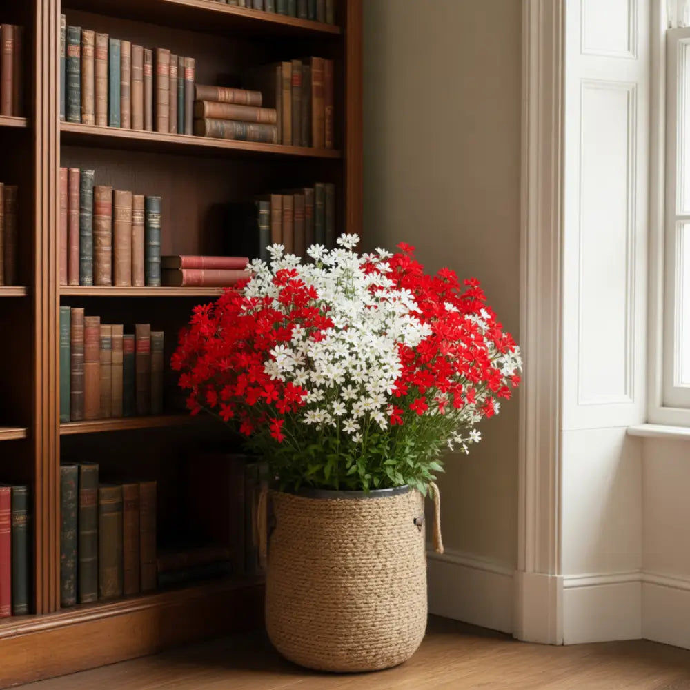 Grand pot de fleur en osier