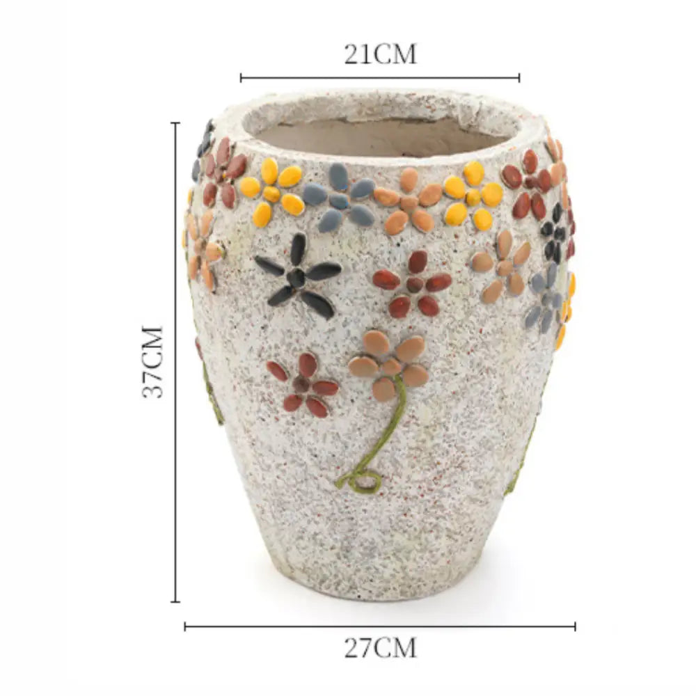 Grand pot de fleur en pierre