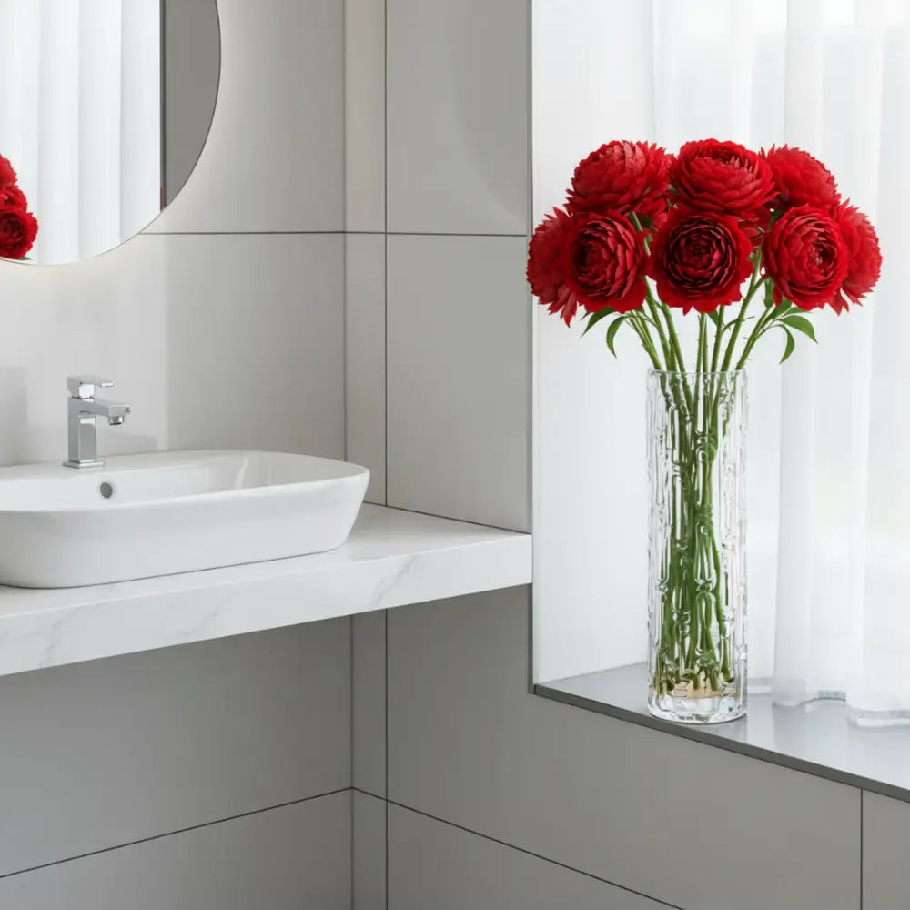 Grand pot de fleur en verre