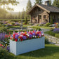 Grand pot de fleur exterieur bleu