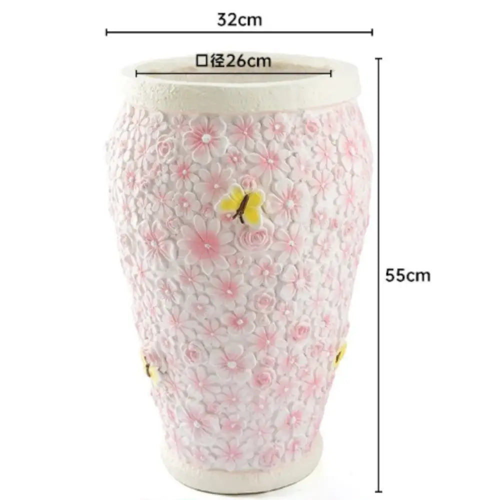 Grand pot de fleur extérieur coloré