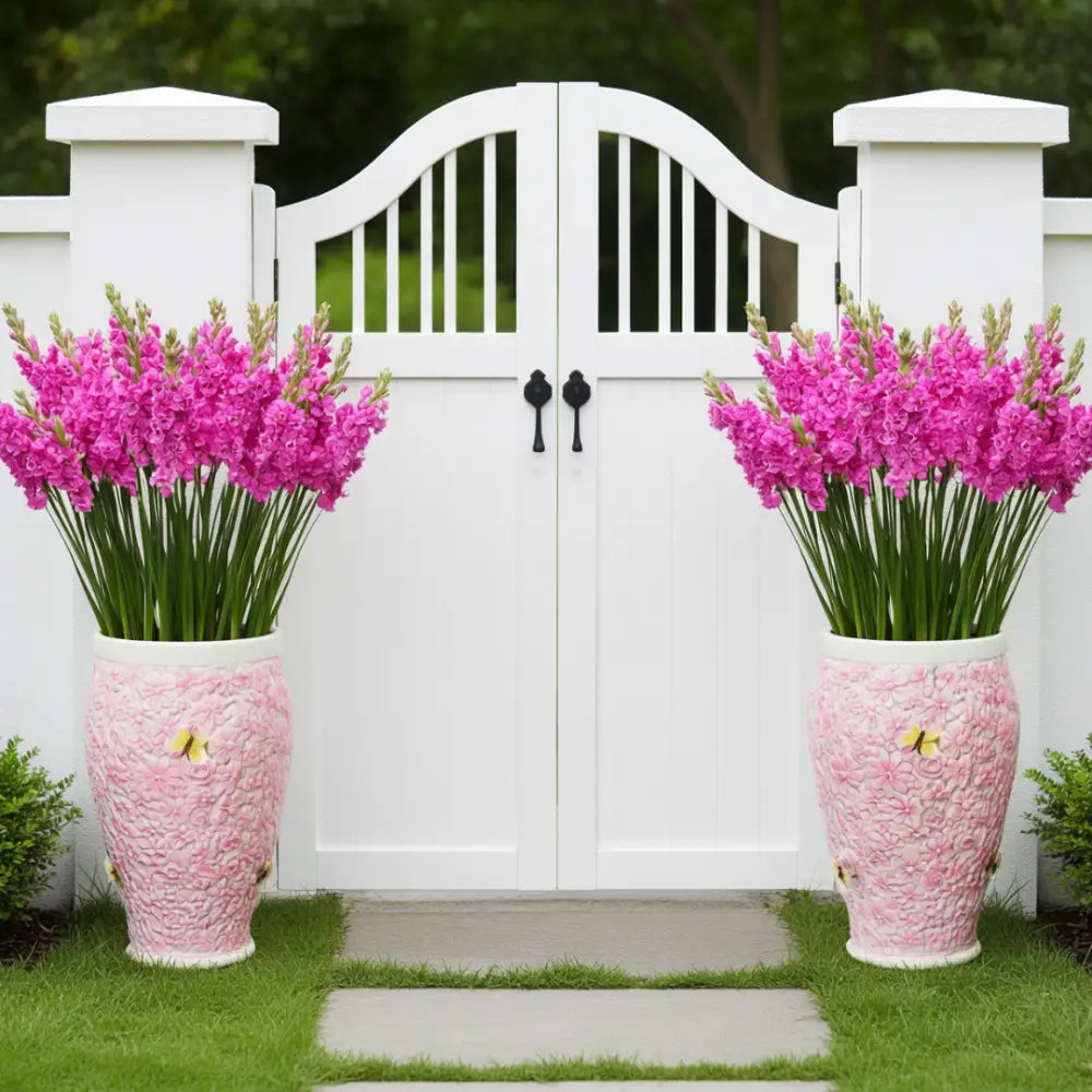 Grand pot de fleur extérieur coloré