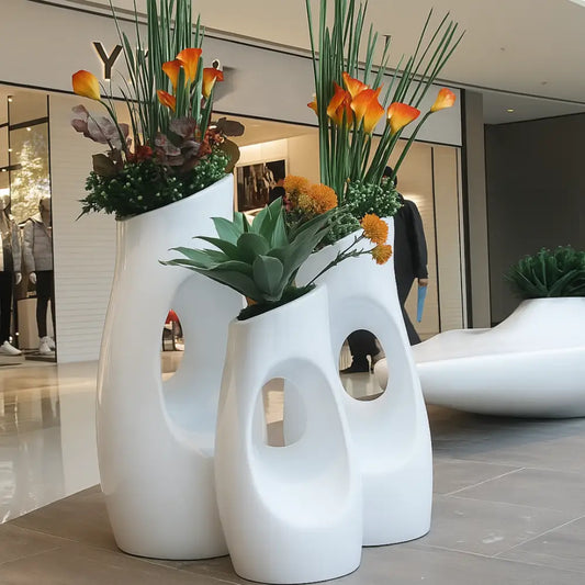 Grand pot de fleur extérieur original