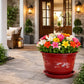 Grand pot de fleur exterieur rouge
