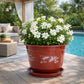 Grand pot de fleur exterieur rouge
