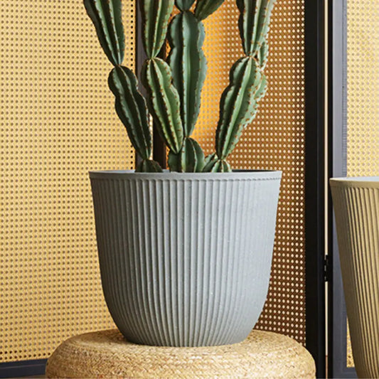 grand pot de fleur gris