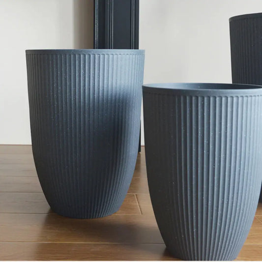 grand pot de fleur gris anthracite