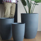 grand pot de fleur gris anthracite