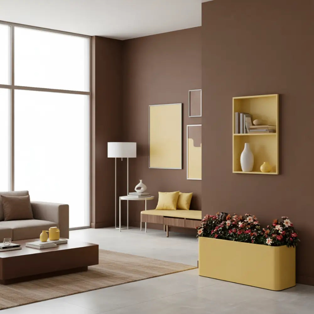 Grand pot de fleur jaune