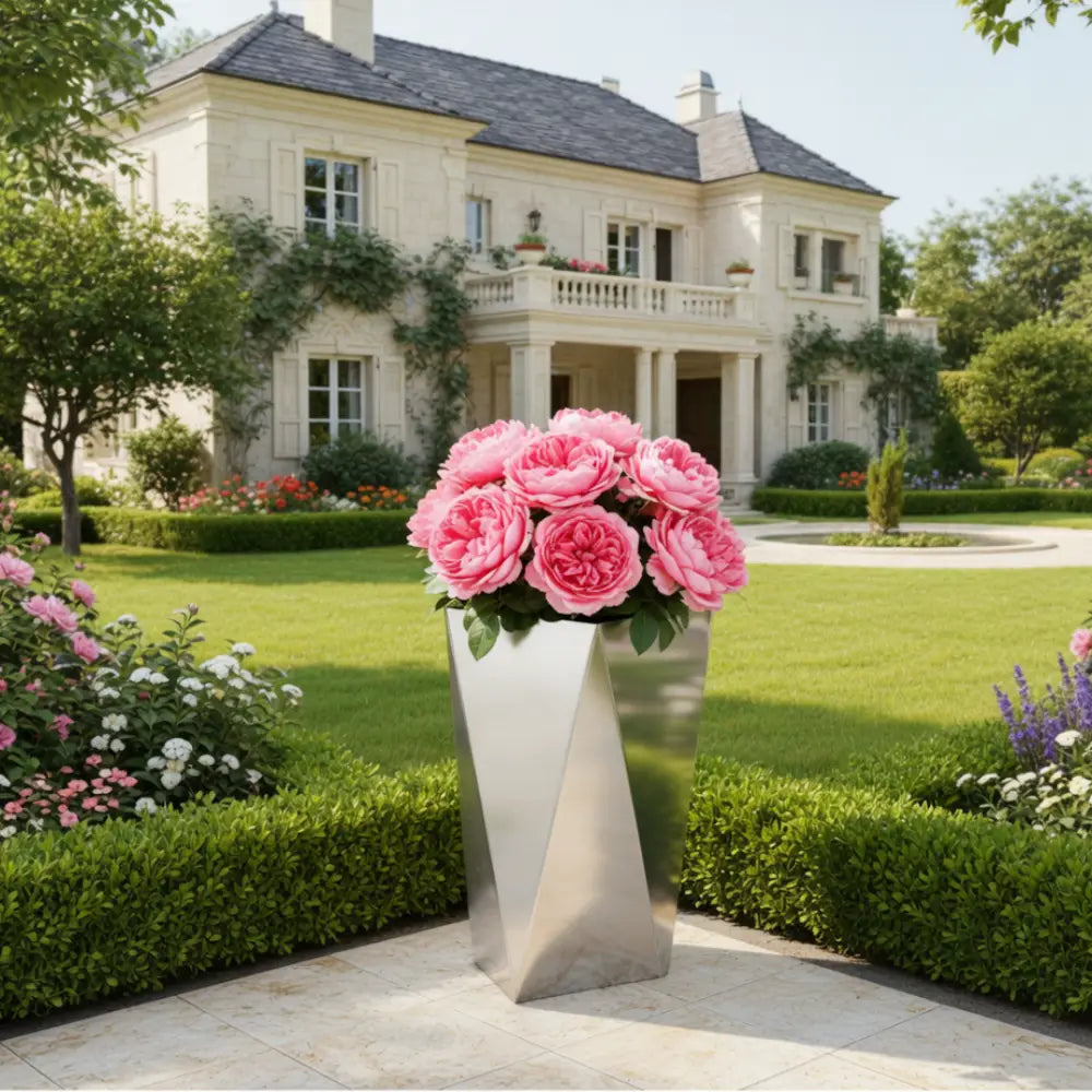 Grand pot de fleur métal