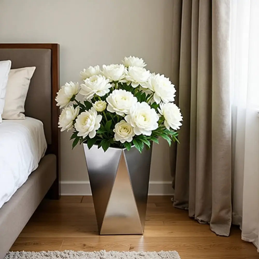 Grand pot de fleur métal