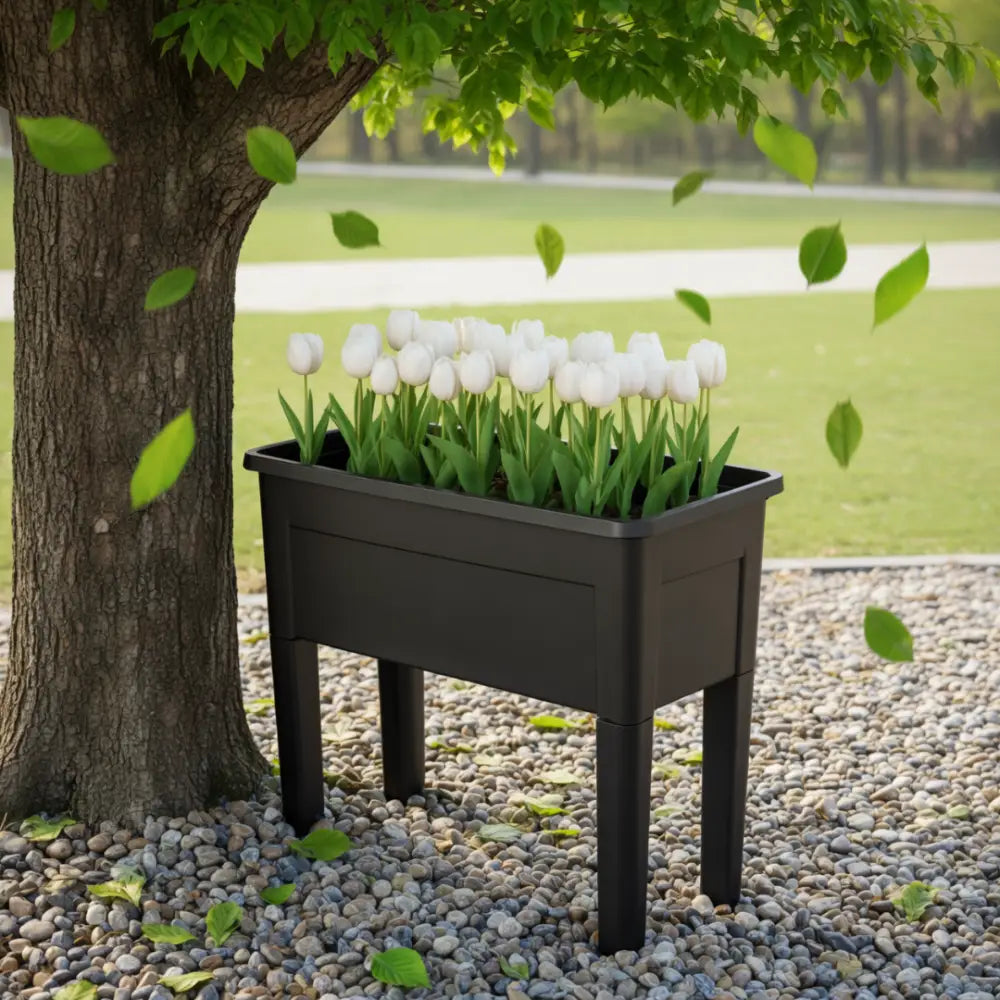 Grand pot de fleur rectangulaire