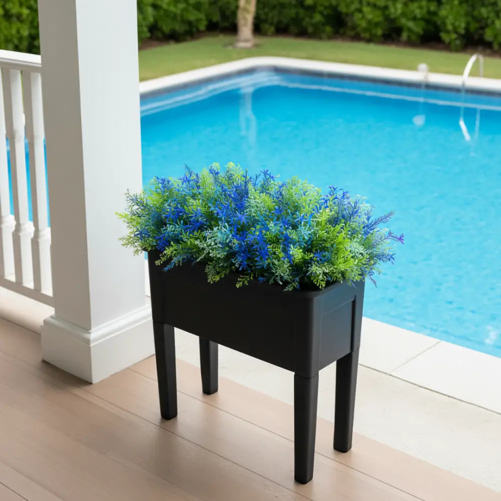 Grand pot de fleur rectangulaire