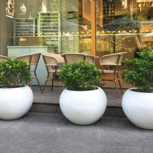 Grand pot de fleur rond