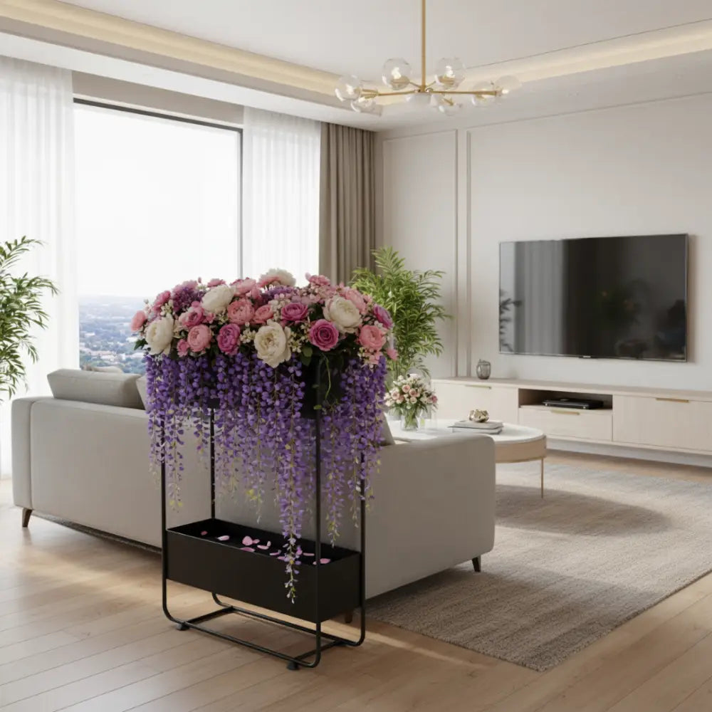 Grand pot de fleur sur pied