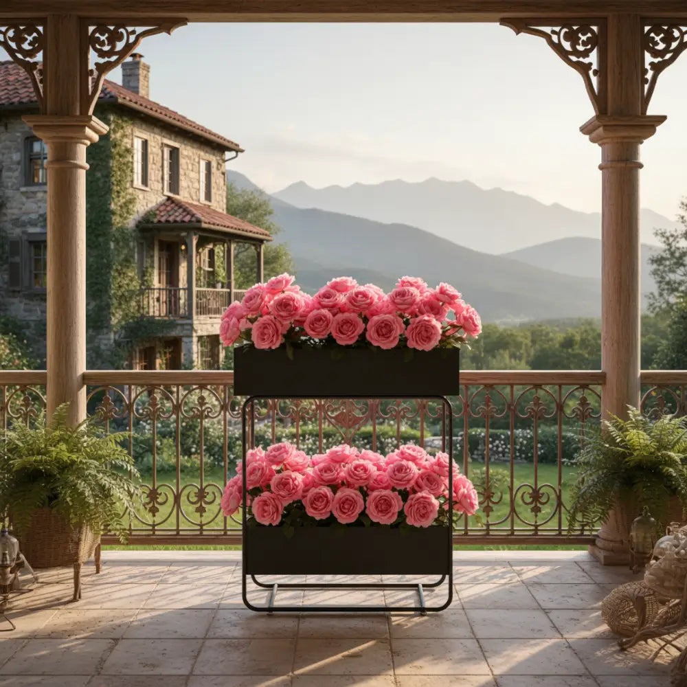 Grand pot de fleur sur pied