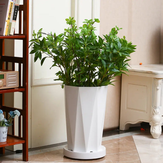 Grand pot de fleur sur roulette