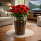 Grand pot de fleur transparent